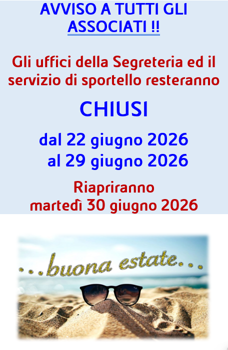 CHIUSURA GIUGNO 2026